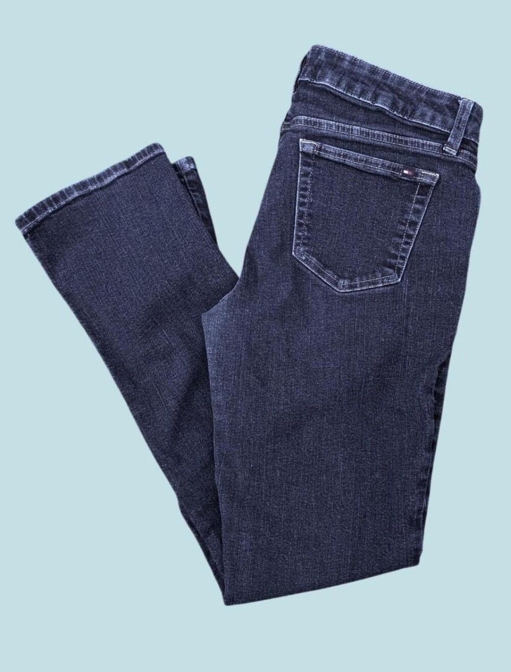 Tommy Hilfiger High Rise Straight Jeans - dark wash - size 10R